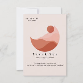 Minimalistische Illustration Danke Business Card
