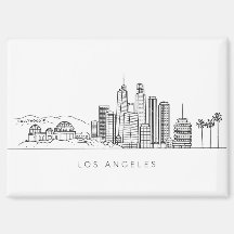 Minimalistische Illustration der Skyline von Los A