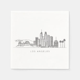 Minimalistische Illustration der Skyline von Los A Serviette