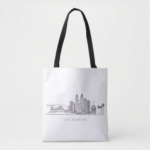Minimalistische Illustration der Skyline von Los A Tasche