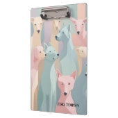 Minimalistische Illustration von Hundemuster Paste Klemmbrett (Links)