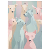 Minimalistische Illustration von Hundemuster Paste Klemmbrett (Rückseite)