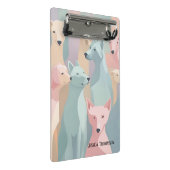 Minimalistische Illustration von Hundemuster Paste Mini Klemmbrett (Schrägansicht)