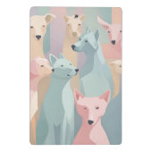 Minimalistische Illustration von Hundemuster Paste Mini Klemmbrett (Rückseite)