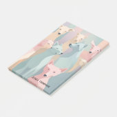 Minimalistische Illustration von Hundemuster Paste Post-it Klebezettel (angewinkelt)