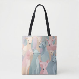 Minimalistische Illustration von Hundemuster Paste Tasche