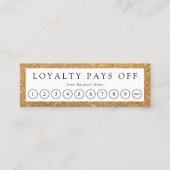 Minimalistische Imitate Gold Border Loyalty Punch Treuekarte (Vorderseite)