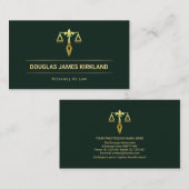 Minimalistische Imitate Gold Lines Scales of Justi Visitenkarte (Vorne/Hinten)