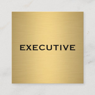 Minimalistische Imitate Gold Metallic Quadratische Visitenkarte