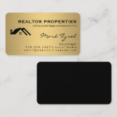 Minimalistische Imitate Gold Metallic / Real Anwes Visitenkarte (Vorne/Hinten)