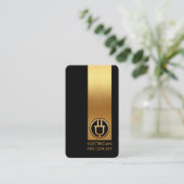 Minimalistische Imitate Goldsäule Visitenkarte (Stehend Vorderseite)