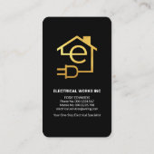 Minimalistische Imitate Goldsäule Visitenkarte (Rückseite)