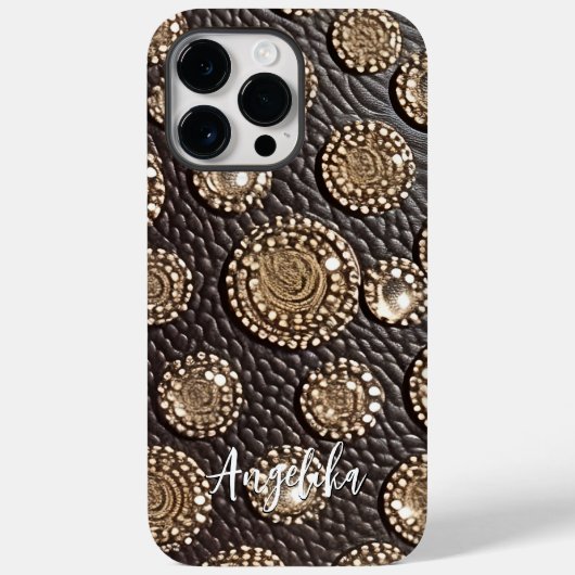 Minimalistische Imitate Leather Abstrakt Phone Cas Case-Mate iPhone Hülle (Rückseite)