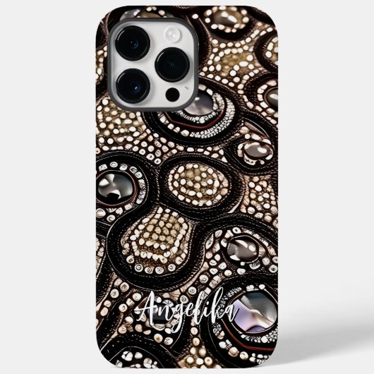 Minimalistische Imitate Leder Abstrakt mit Individ Case-Mate iPhone Hülle (Rückseite)