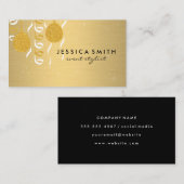 Minimalistische Imitate Metallic Gold gebürstet /  Visitenkarte (Vorne/Hinten)