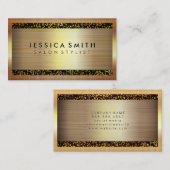 Minimalistische Imitate Metallisches Gold Flakes M Visitenkarte (Vorne/Hinten)