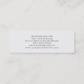 Minimalistische Imitate Mini Visitenkarte (Rückseite)