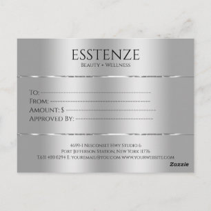 Minimalistische Imitate Silbertextur Geschenkgutsc Postkarte