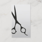 Minimalistische Imitate Silver Black Scissors Fris Visitenkarte (Vorderseite)