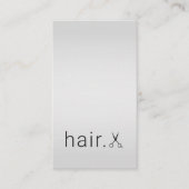 Minimalistische Imitate Silver Black Scissour Haar Visitenkarte (Vorderseite)