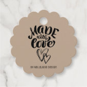 Minimalistische, individuell anpassbare Kalligraph Geschenkanhänger (Vorderseite)