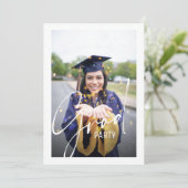 Minimalistische individuelle Abschluss-Einladung Einladung (Stehend Vorderseite)