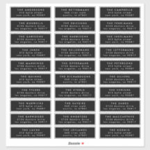 MINIMALISTISCHE individuelle Hochzeitsgast-Adresse