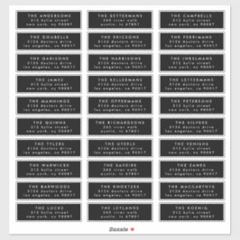 MINIMALISTISCHE individuelle Hochzeitsgast-Adresse Aufkleber