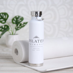 Minimalistische individuelle schwarz-weiße Pilates Trinkflasche