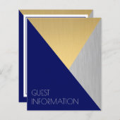 Minimalistische Informationen zu Navy Blue Wedding (Vorne/Hinten)