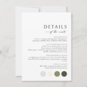 Minimalistische Informationen zur Umschließungskar Mitteilungskarte (Vorderseite)