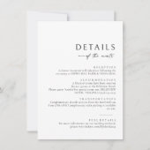 Minimalistische Informationen zur Umschließungskar Mitteilungskarte (Vorderseite)