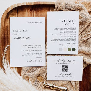 Minimalistische Informationen zur Umschließungskar Mitteilungskarte