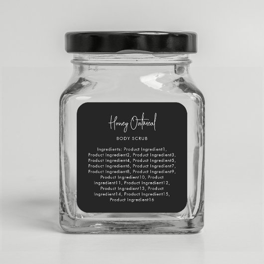 Minimalistische Inhaltsstoffe für benutzerdefinier Quadratischer Aufkleber