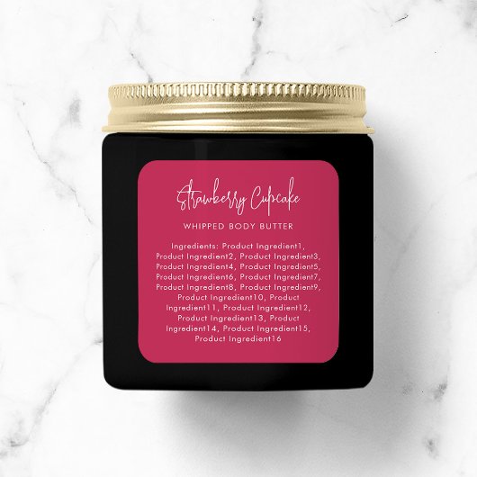 Minimalistische Inhaltsstoffe für benutzerdefinier Quadratischer Aufkleber