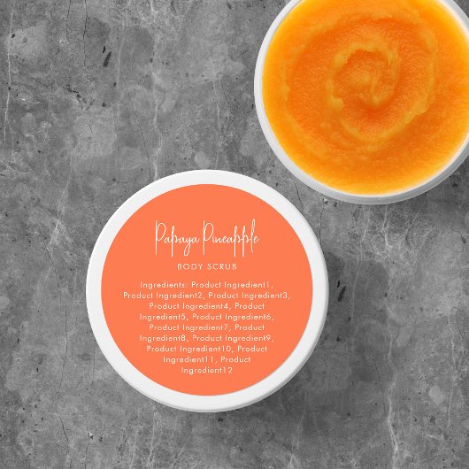 Minimalistische Inhaltsstoffe für benutzerdefinier Runder Aufkleber