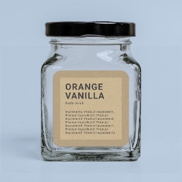 Minimalistische Inhaltsstoffe Grenzkraftkennzeichn Quadratischer Aufkleber