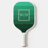 Minimalistische Initialen der modernen grünen Mono Pickleball Schläger (Rückseite)
