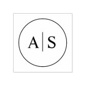 Minimalistische Initialen Hochzeit Gummistempel (Prägung)