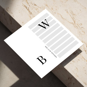 Minimalistische Initials Wedding Napkins Akzente Serviette