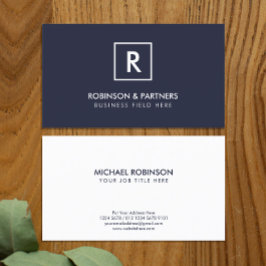 Minimalistische Initialzündung in quadratischem Ra Visitenkarte