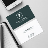 Minimalistische Initialzündung in quadratischem Ra Visitenkarte