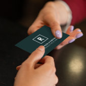 Minimalistische Initialzündung in quadratischem Ra Visitenkarte