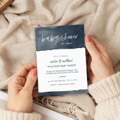 Minimalistische Ink Wash Baby Dusche per Mail Einladung