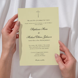 MINIMALISTISCHE Insel-Zitrus-Kreuz-Formale Hochzei Einladung
