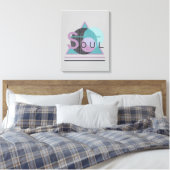 Minimalistische, inspirierende "SOUL Wrapped Canva Leinwanddruck (Insitu (Schlafzimmer))