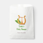 Minimalistische irische goldene Harfendusche Geschenktütchen (Vorderseite)