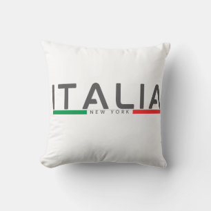 Minimalistische Italien-Flagge New York italienisc Kissen