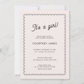 Minimalistische Jakobsdusche Einladung (Vorderseite)