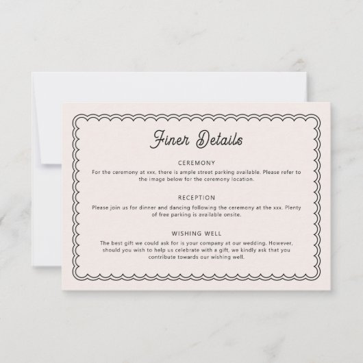 Minimalistische Jalousie Einladung (Vorderseite)